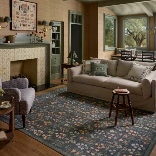 Alternative view of Edinburgh Campbell Power Loomed Rug - Navy