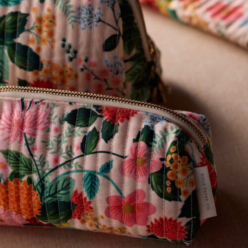 Alternative view of Quilted Small Cosmetic Pouch - Dahlia