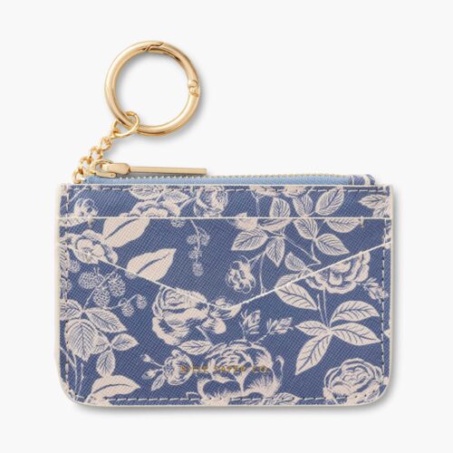 Key Ring Card Case - English Rose