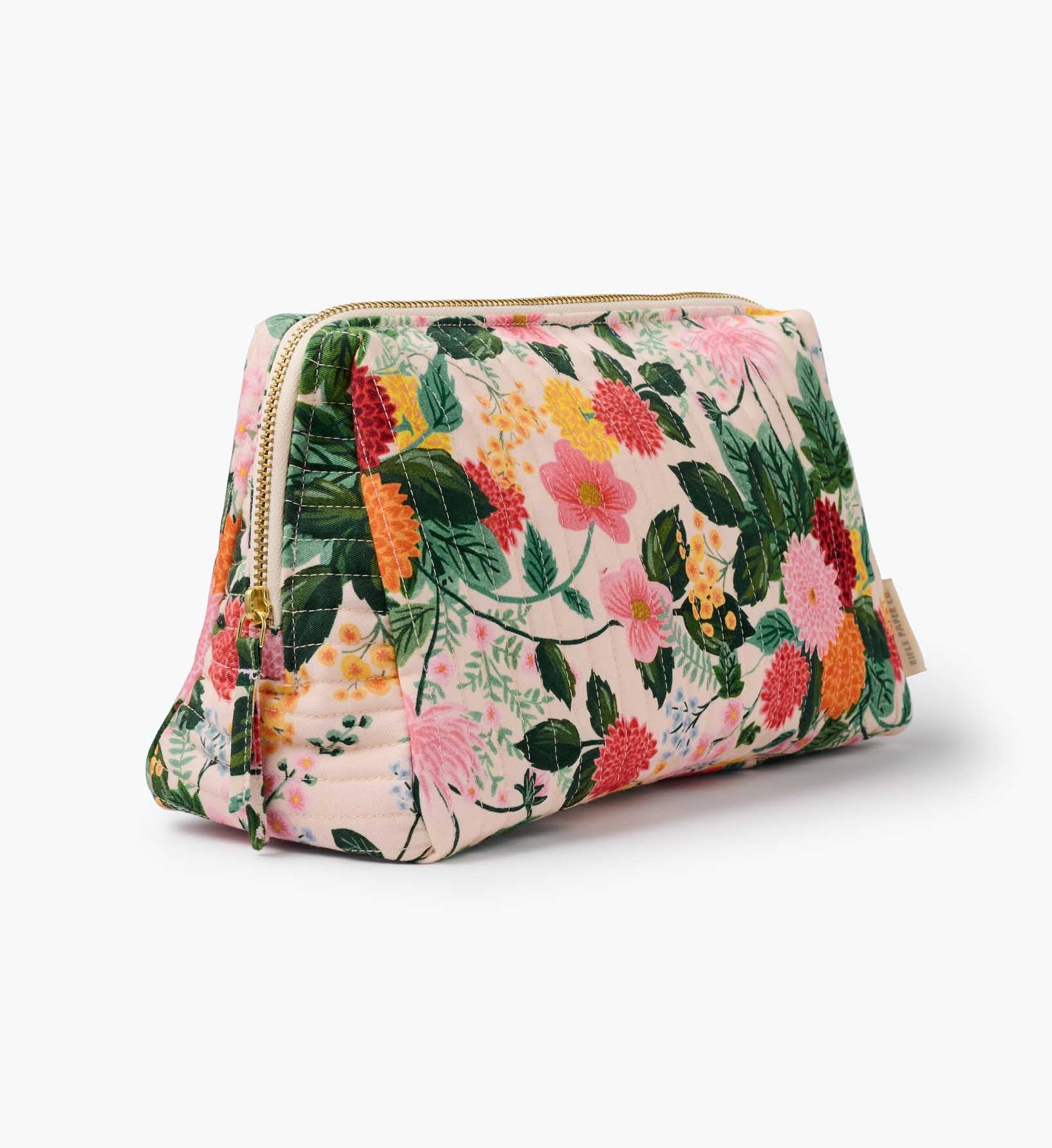 Quilted Large Cosmetic Pouch - Dahlia - Image 5