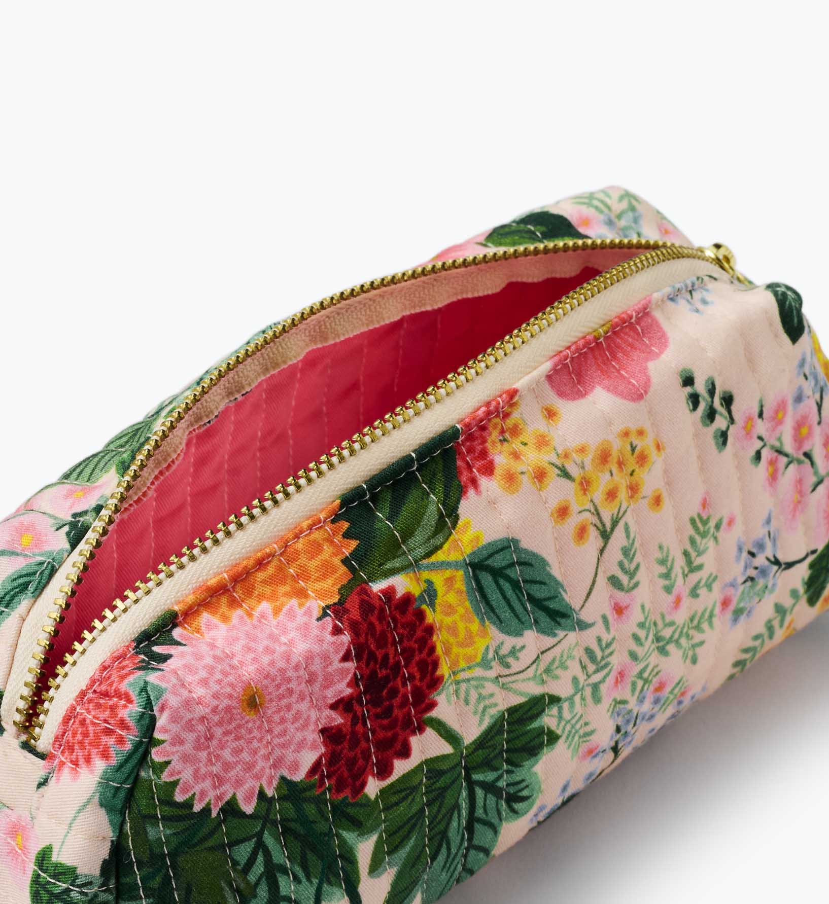 Quilted Small Cosmetic Pouch - Dahlia - Image 3