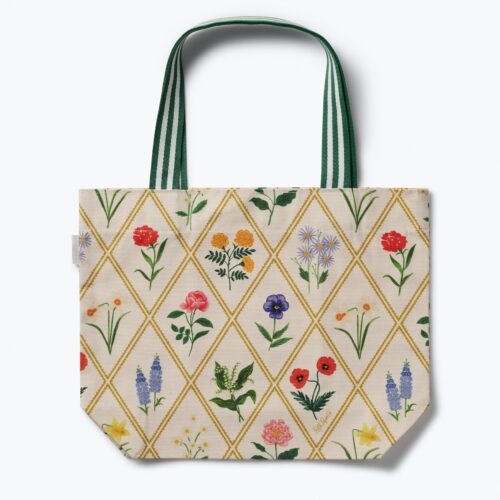 East West Canvas Tote Bag - Garden Study
