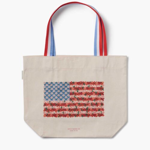 East West Canvas Tote Bag - Americana