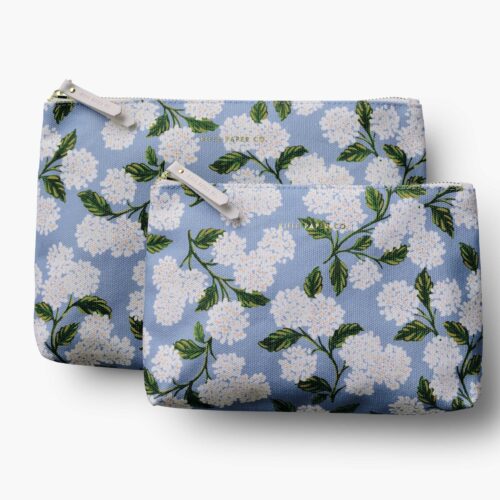 Zippered Pouch Set - Hydrangea