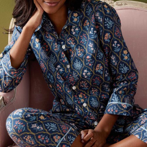 Alternative view of Voile Button Front Crop Set - Hawthorne