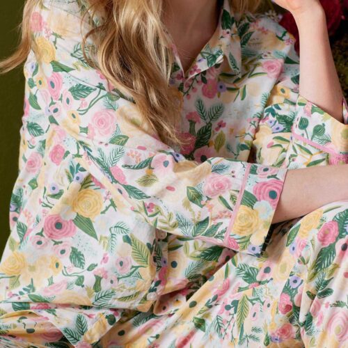 Alternative view of Voile Button Front Crop Set - Garden Party