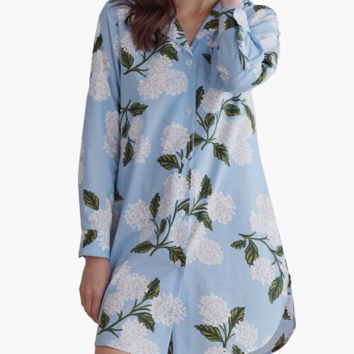 Poplin Nightshirt - Hydrangea