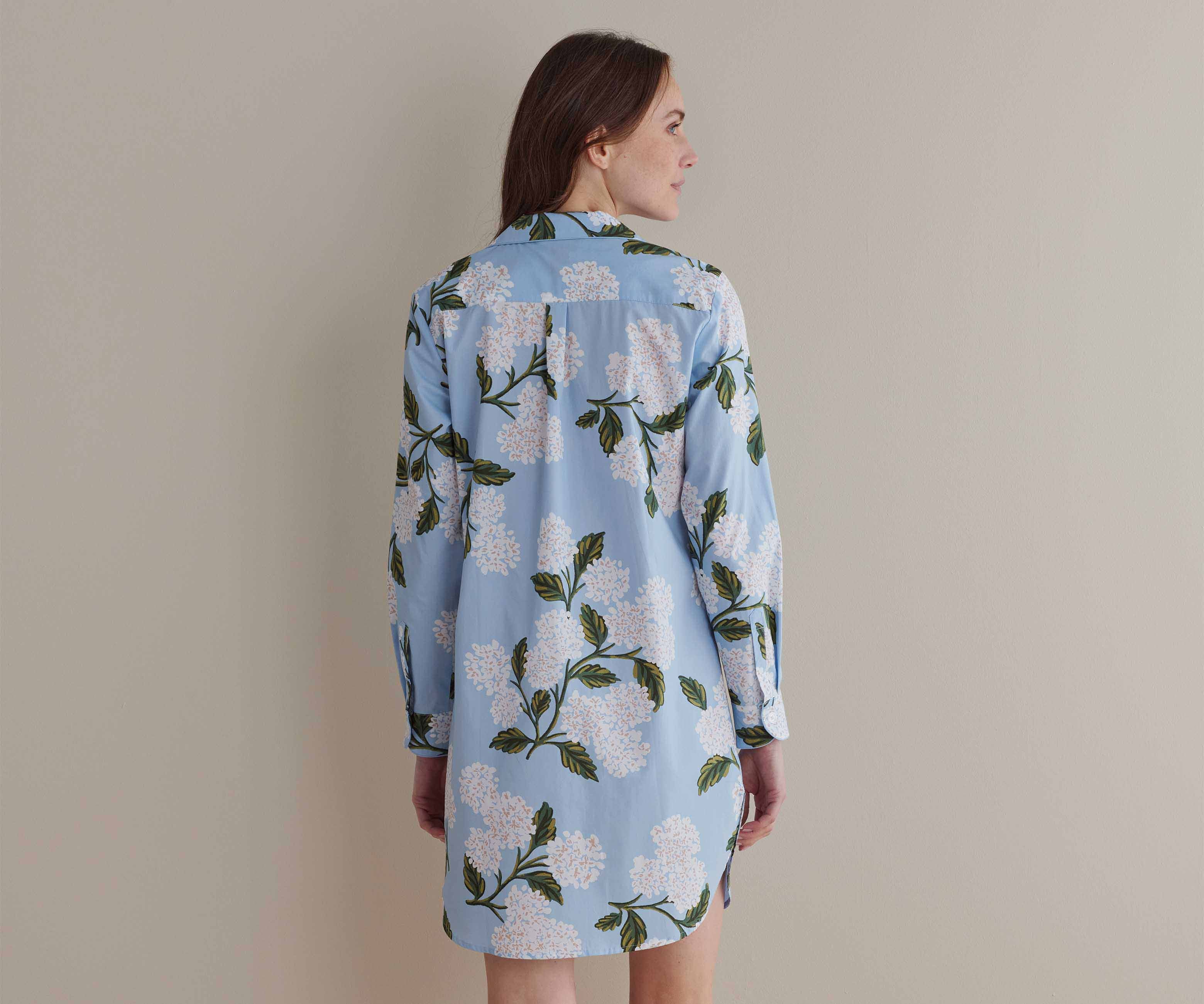 Poplin Nightshirt - Hydrangea - Image 4