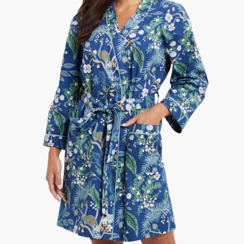 Poplin Robe - Peacock