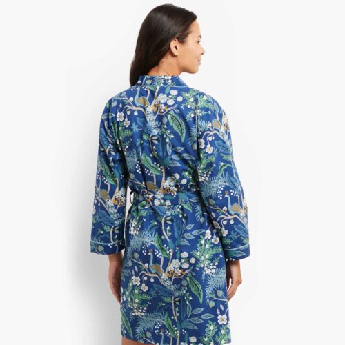 Alternative view of Poplin Robe - Peacock