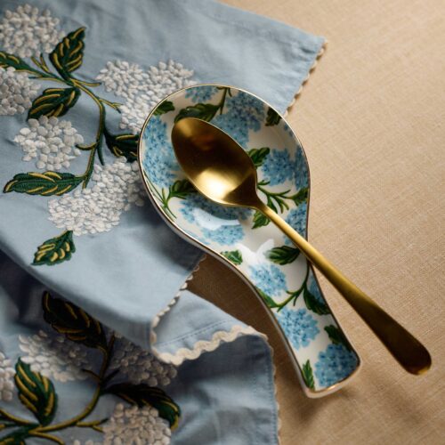 Alternative view of Porcelain Spoon Rest - Hydrangea