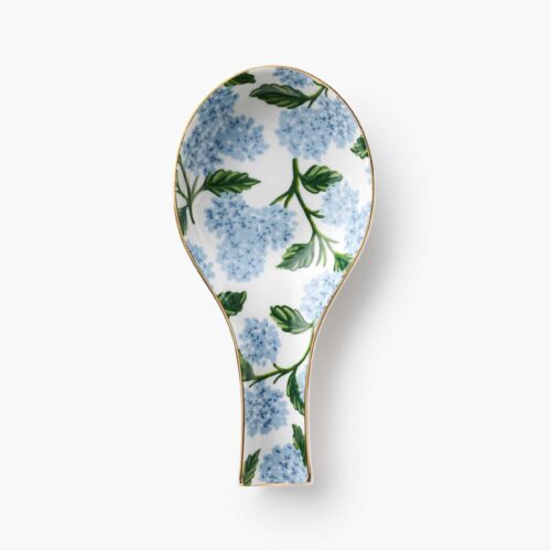 Porcelain Spoon Rest - Hydrangea