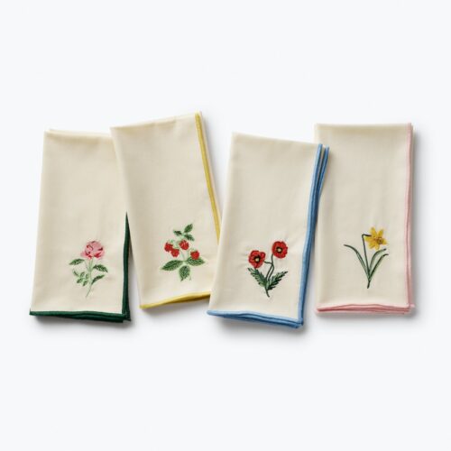Cotton Napkin Set - Garden Study