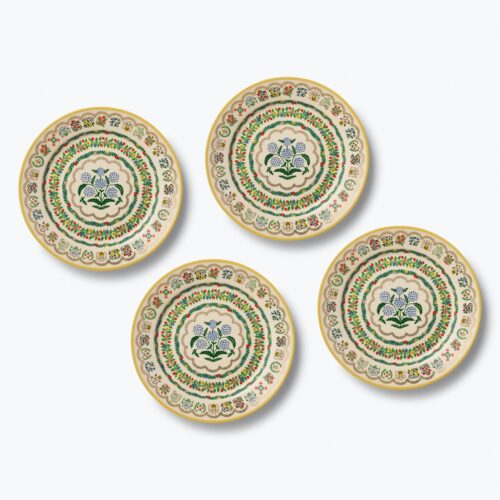 Porcelain Dinner Plate Set - Rosette