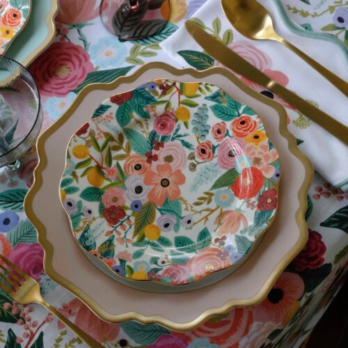 Alternative view of Porcelain Dessert Plate Set - Garden Party