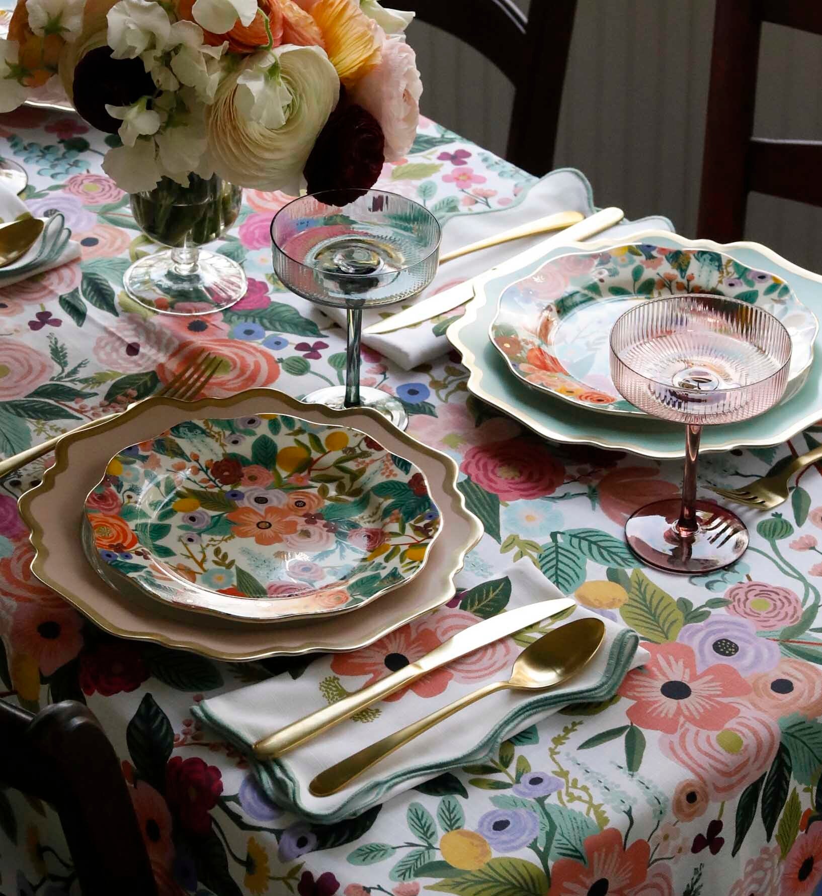 Porcelain Dessert Plate Set - Garden Party - Image 3