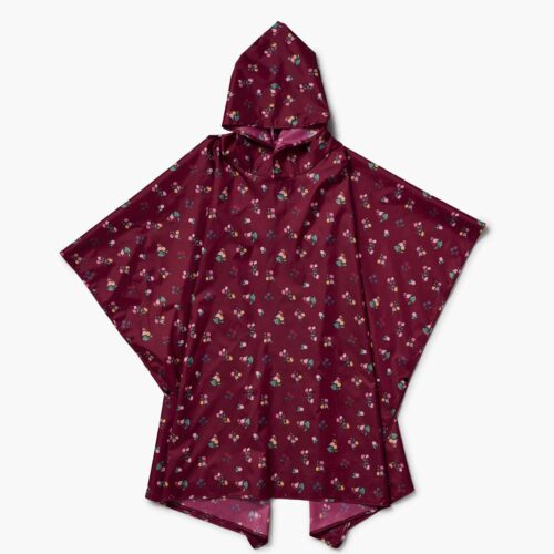 Packable Rain Poncho - Ditsy Dahlia