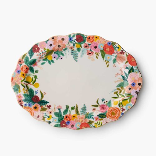 Large Porcelain Serving Platter - Garden Party