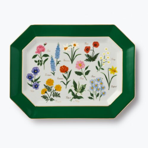Large Porcelain Serving Platter - Garden Study