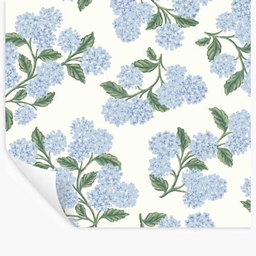 Hydrangea Peel & Stick Wallpaper - Blue & White