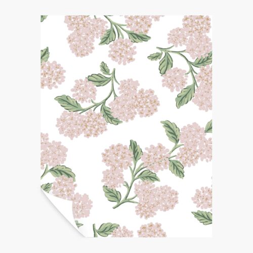 Hydrangea Peel & Stick Wallpaper Sample - Pink & White