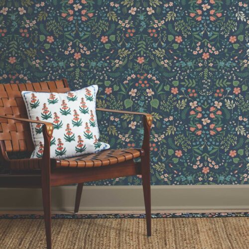 Alternative view of Wildwood Peel & Stick Wallpaper - Navy