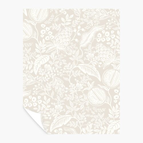 Pomegranate Peel & Stick Wallpaper Sample - Beige & White