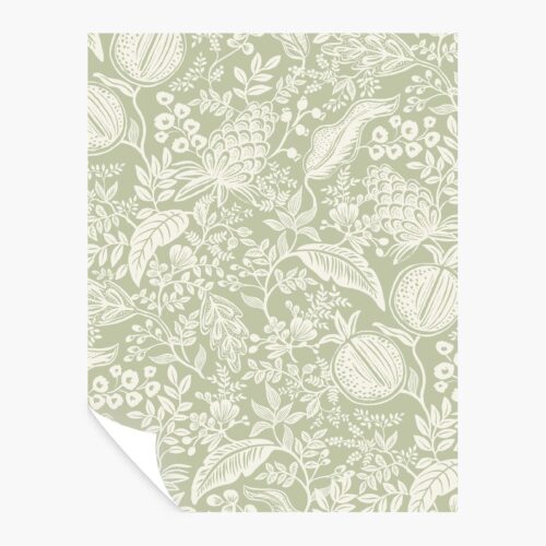 Pomegranate Peel & Stick Wallpaper Sample - Pistachio & White