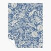 Pomegranate Peel & Stick Wallpaper Sample - Blue & Ivory