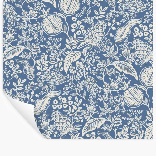 Pomegranate Peel & Stick Wallpaper - Blue & Ivory