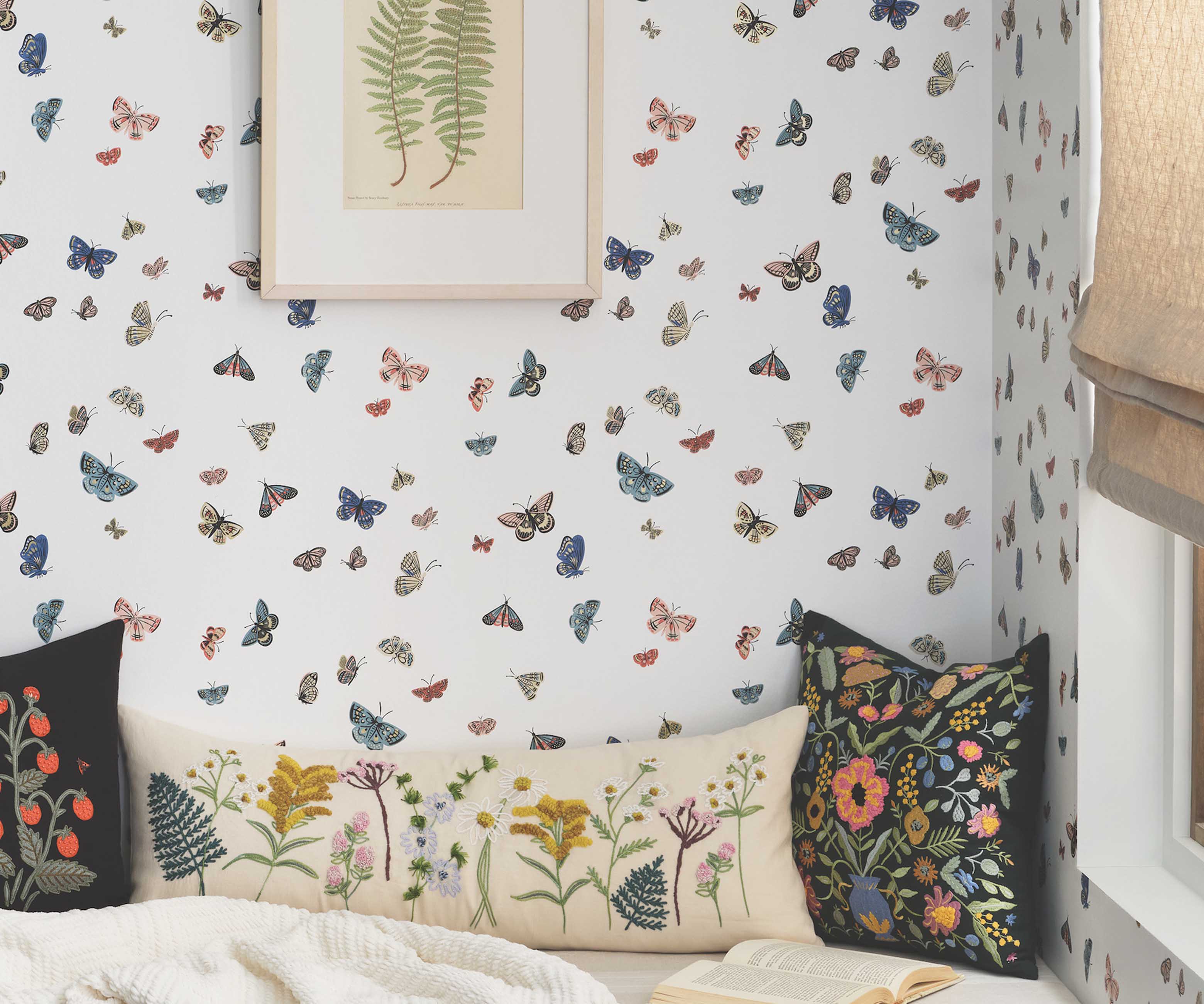 Butterfly House Peel & Stick Wallpaper - White - Image 2