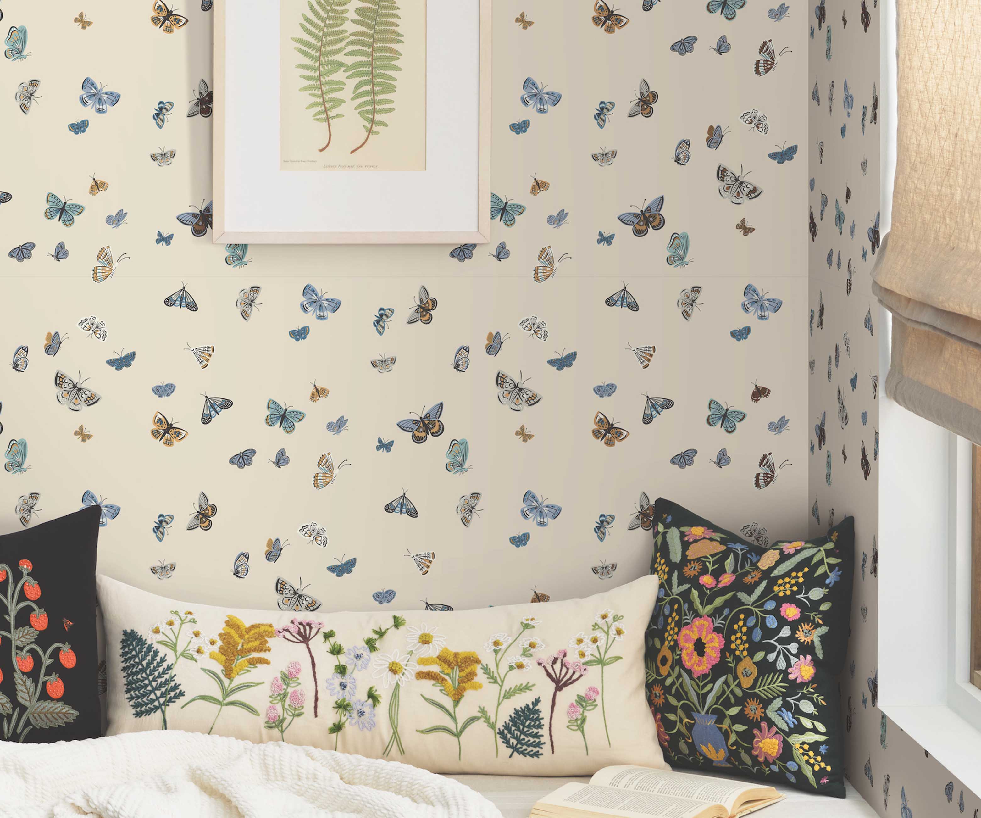 Butterfly House Peel & Stick Wallpaper - Linen - Image 2