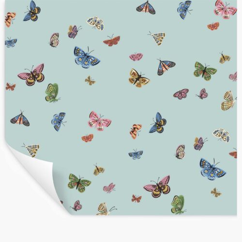 Butterfly House Peel & Stick Wallpaper - Light Blue