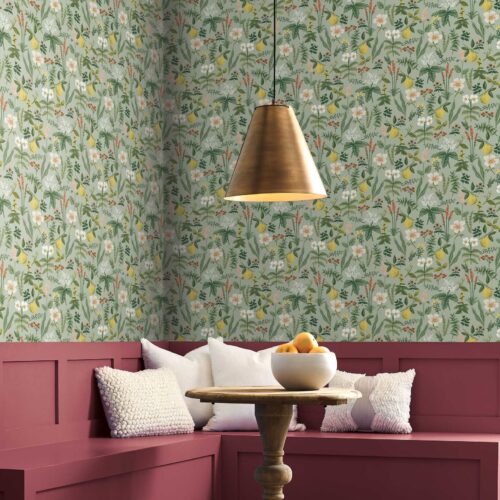 Alternative view of Herb Garden Peel & Stick Wallpaper - Sage