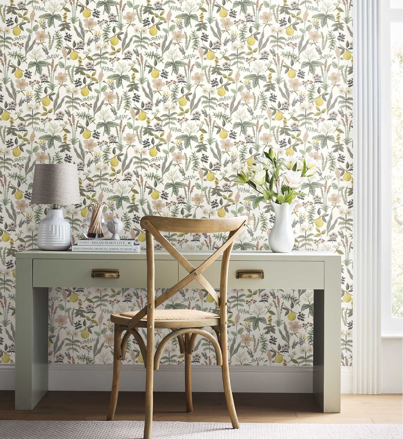 Herb Garden Peel & Stick Wallpaper - Cream - Image 2