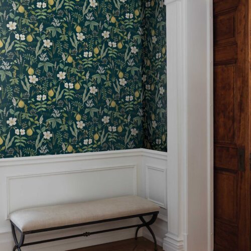 Alternative view of Herb Garden Peel & Stick Wallpaper - Navy