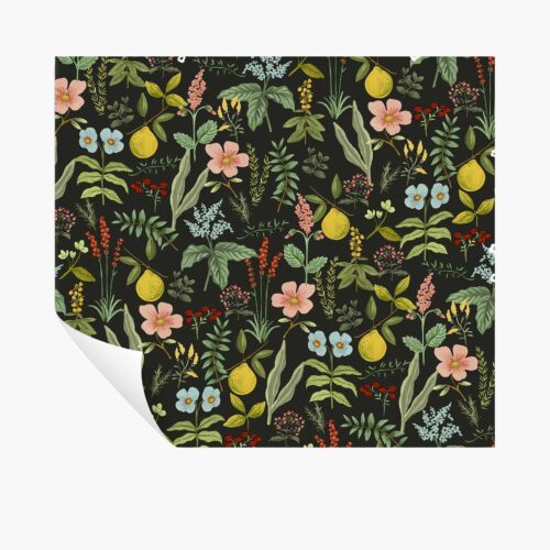 Herb Garden Peel & Stick Wallpaper - Black