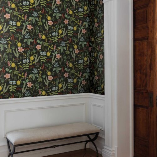 Alternative view of Herb Garden Peel & Stick Wallpaper Sample - Black