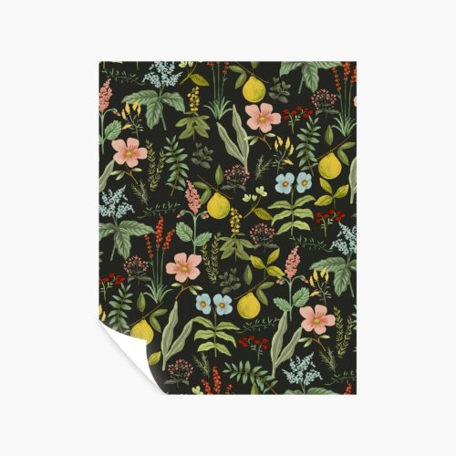 Herb Garden Peel & Stick Wallpaper Sample - Black