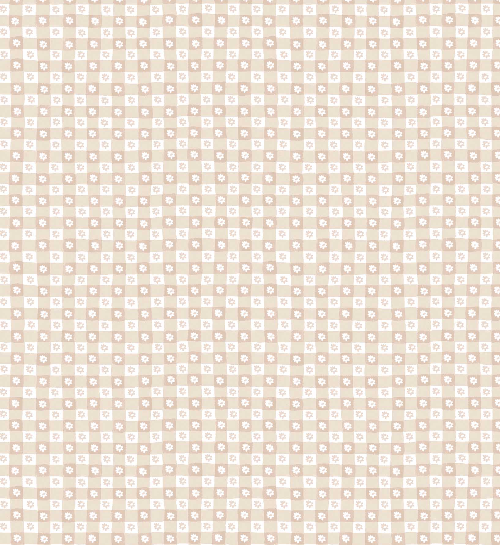 Daisy Gingham Peel & Stick Wallpaper Sample - Blush - Image 3