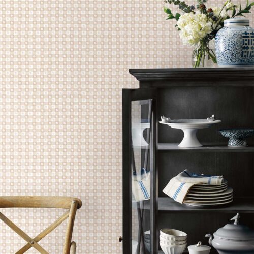 Alternative view of Daisy Gingham Peel & Stick Wallpaper Sample - Blush
