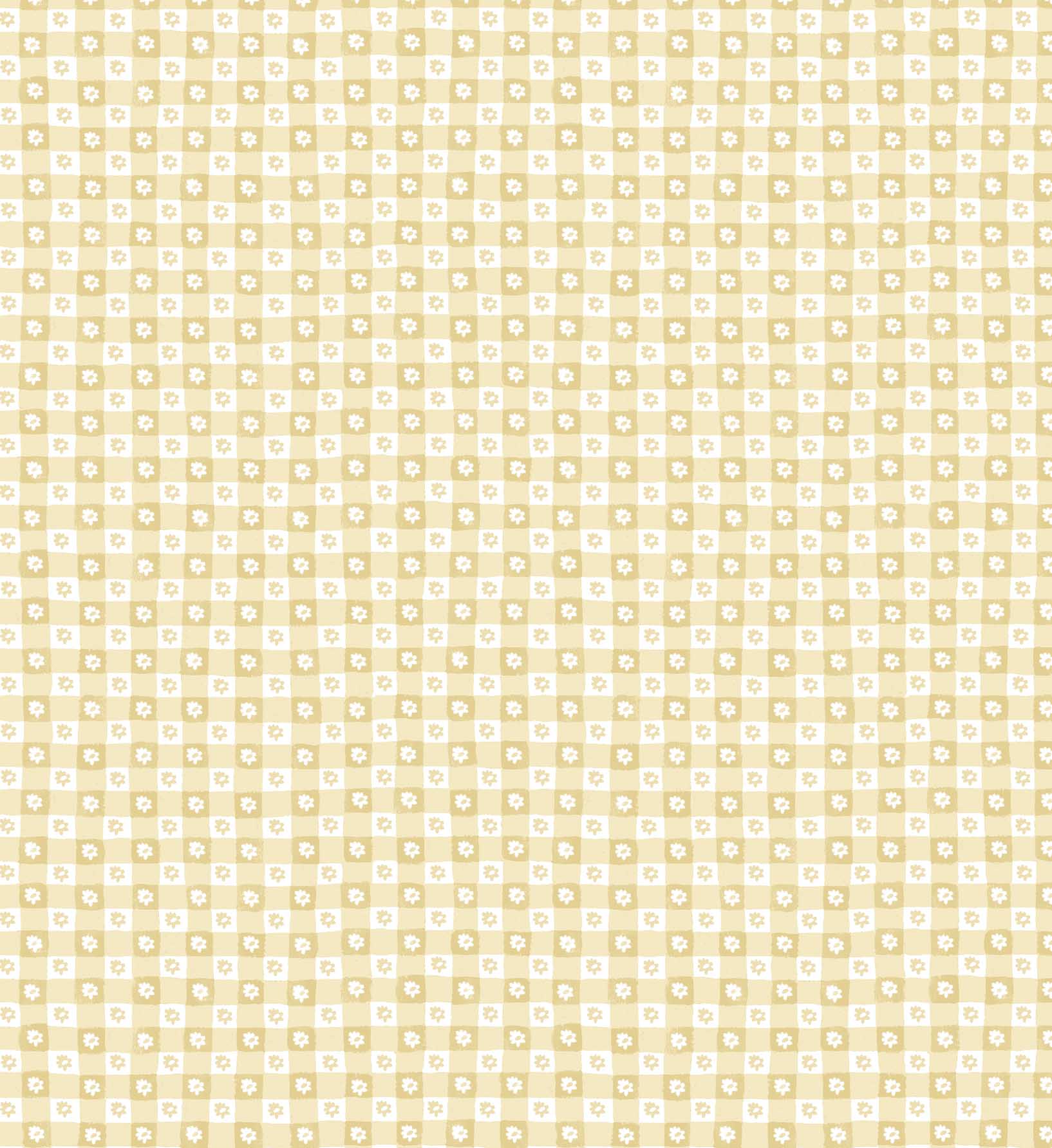 Daisy Gingham Peel & Stick Wallpaper Sample - Gold - Image 3