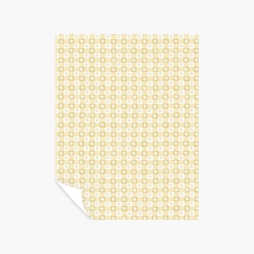 Daisy Gingham Peel & Stick Wallpaper Sample - Gold