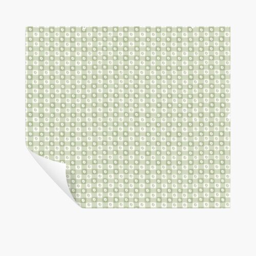 Daisy Gingham Peel & Stick Wallpaper - Green