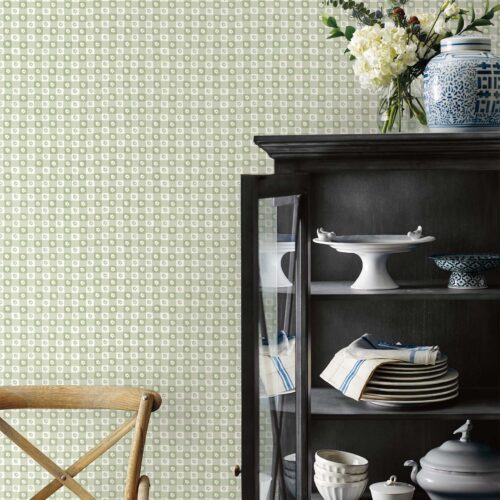 Alternative view of Daisy Gingham Peel & Stick Wallpaper - Green