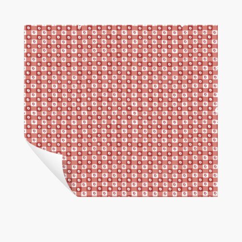 Daisy Gingham Peel & Stick Wallpaper - Red
