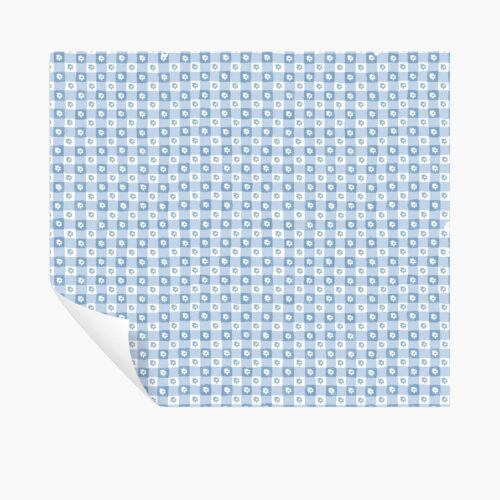 Daisy Gingham Peel & Stick Wallpaper - Blue