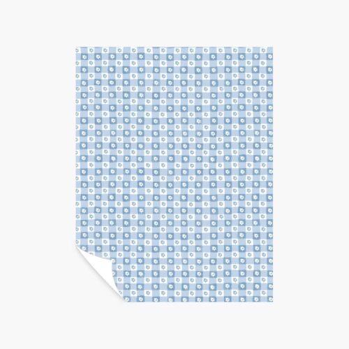 Daisy Gingham Peel & Stick Wallpaper Sample - Blue