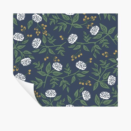 Peonies Peel & Stick Wallpaper - Navy