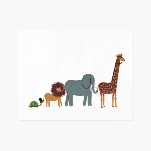 Animal Party Parade Art Print